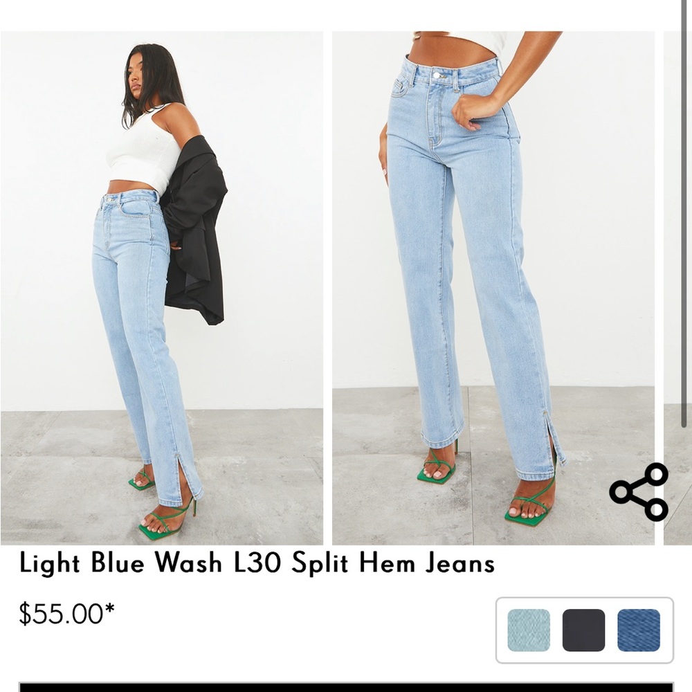 NWT prettylittlething jeans size 8